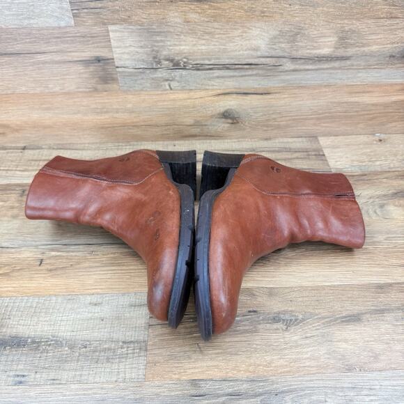 TIMBERLAND ALYSE Women's Size 8 Brown Leather Ankle Chunky Sole Boots 62318 - Picture 4 of 8